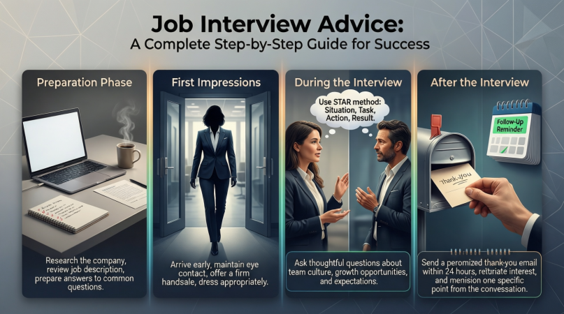 Job Interview Advice – A Complete Step-by-Step Guide for Success